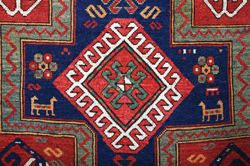 The part of handmade azerbaijan carpet