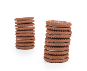 Brown chocolate biscuits