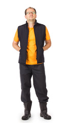 Worker in vest