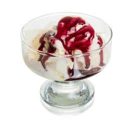 Ice cream with jam