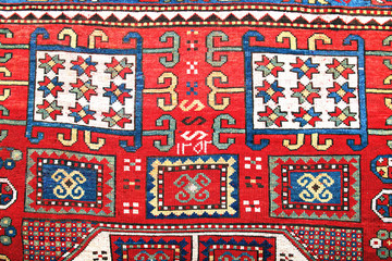 The part of handmade azerbaijan carpet