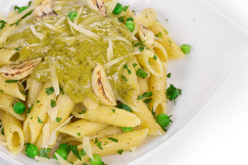 Pasta with pesto sauce