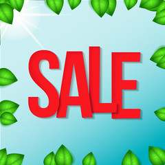 Sale typography background. Vector