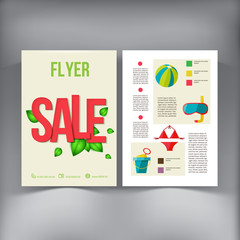 Sale Brochure Flyer design vector template.
