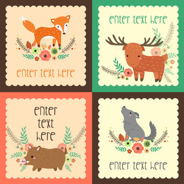 retro animal card