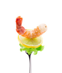 Grilled shrimp on a stick