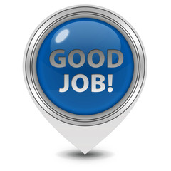 Good job pointer icon on white background