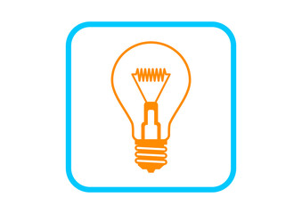 Light bulb icon on white background