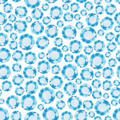 Seamless background from blue shiny diamonds