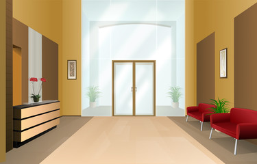 Modern Office Hall in Business Center