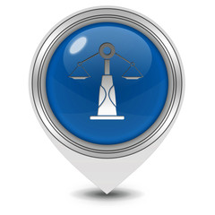 Law pointer icon on white background