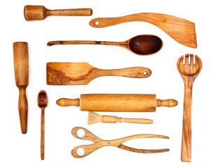 Wooden kitchen utensils