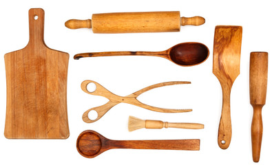 Wooden kitchen utensils