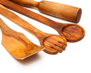 Wooden kitchen utensils