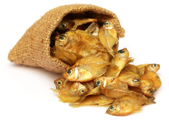 Dried Elongate glassy perchlet in a sack bag
