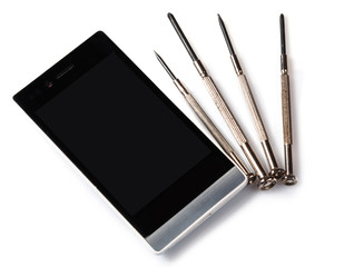 Smartphone and  screwdrivers