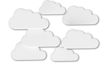 vector illustration of clouds on a white background