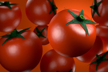 red tomatoes background.