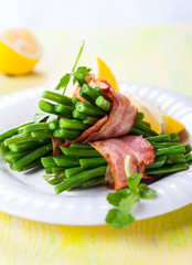 Green bean with bacon