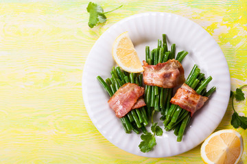 Green bean with bacon