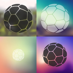 ball icon on blurred background