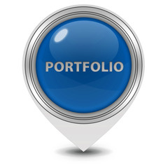 Porfolio pointer icon on white background