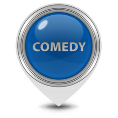 Comedy pointer icon on white background