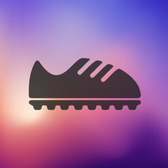 sneakers icon on blurred background