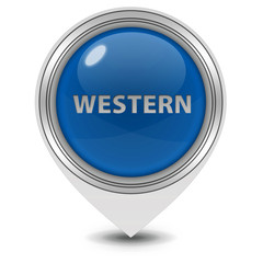 Western pointer icon on white background