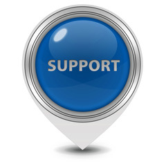 Support pointer icon on white background