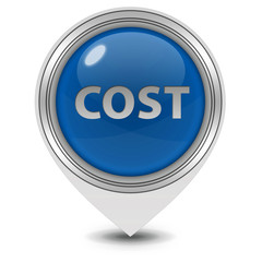 Cost pointer icon on white background
