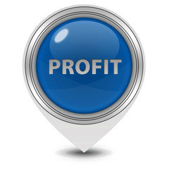 Profit pointer icon on white background