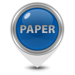 Paper pointer icon on white background