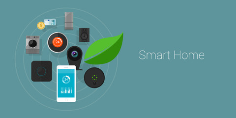 Smart Home Internet of Things objects - obrazy, fototapety, plakaty