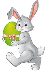 Osterhase auf der Suchen nach Verstecken