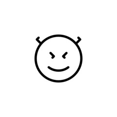 Devil Emoji Trendy Thin Line Icon