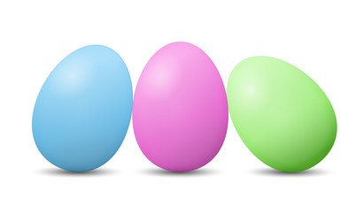blue, pink and green easter eggs