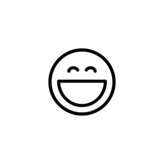 Laughing Emoji Trendy Thin Line Icon