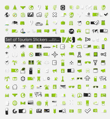 Set of tourism stickers