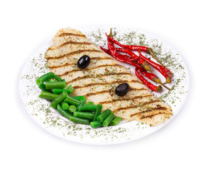Grilled fish fillet