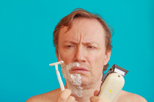 a man to shave must choose between the razor and the razor-blade