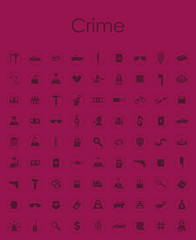 Set of crime simple icons