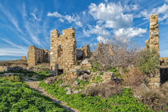 Abandoned village of Occi near Lumio in Corsica