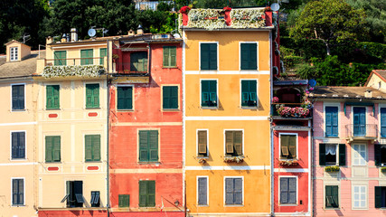 Portofino close up of historical buildings