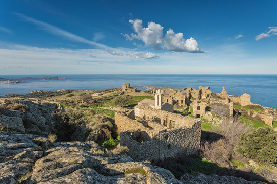 Abandoned village of Occi near Lumio in Corsica