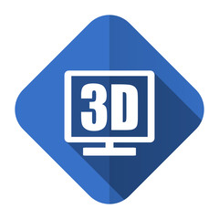 3d display flat icon