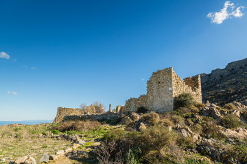 Fototapeta na wymiar Abandoned village of Occi near Lumio in Corsica
