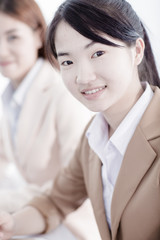 Business people discussing the charts and graphs showing the res