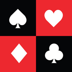 Set of playing card symbols