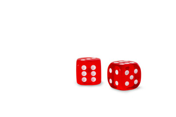 red dice on a white background